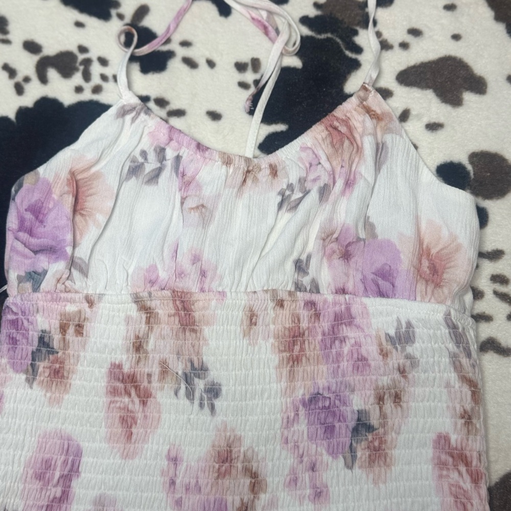 Garage NWT Floral cropped low back tank top